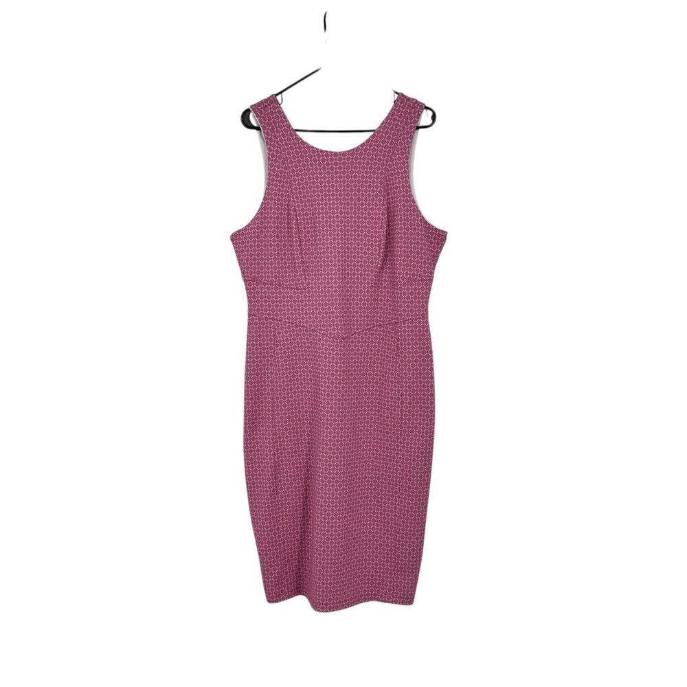 I Love Ronson XL Sleeveless Pink/White Polyester/Cotton/Span Floral Lined Dress